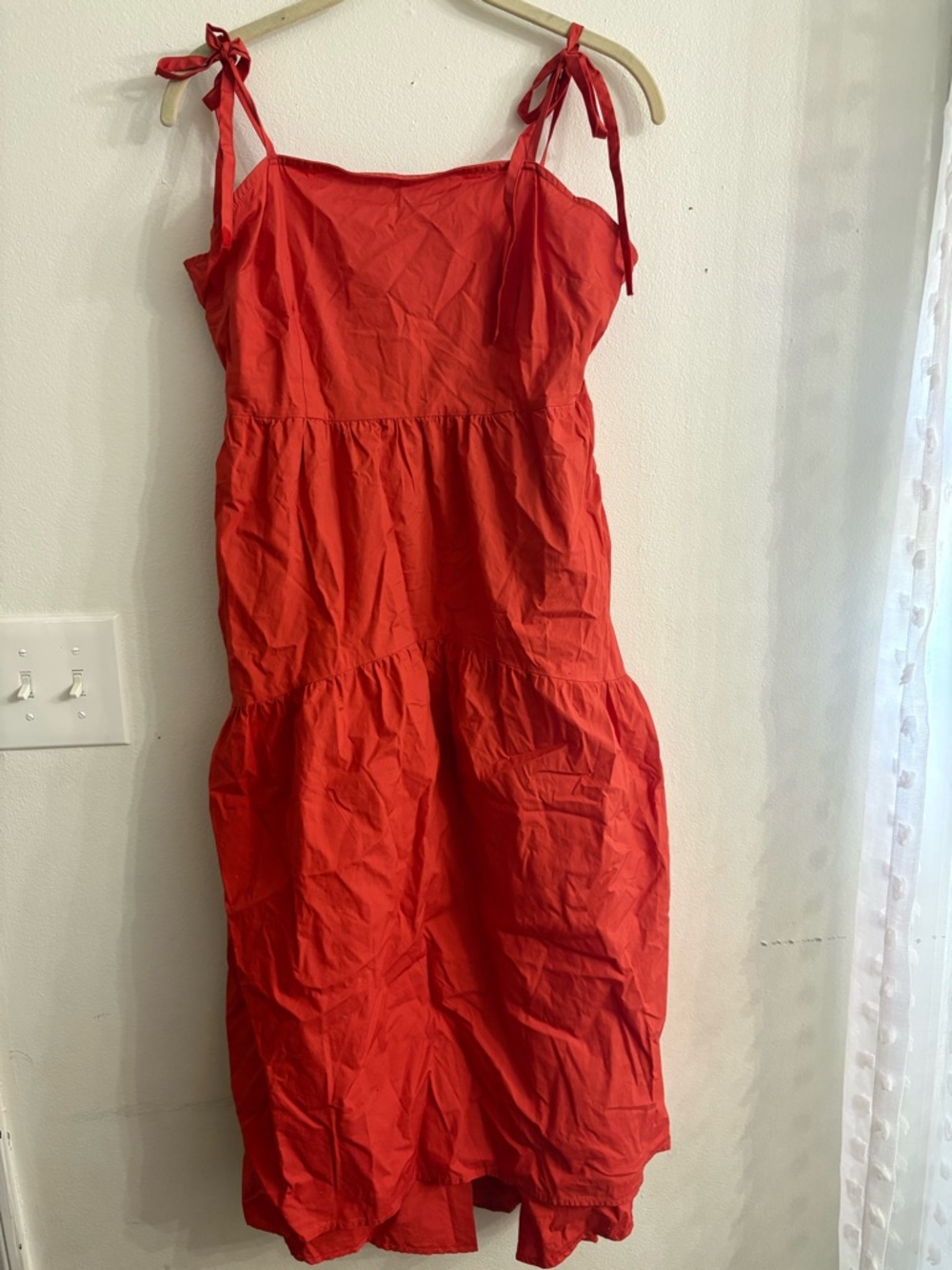 Orange Tie-Strap Sundress